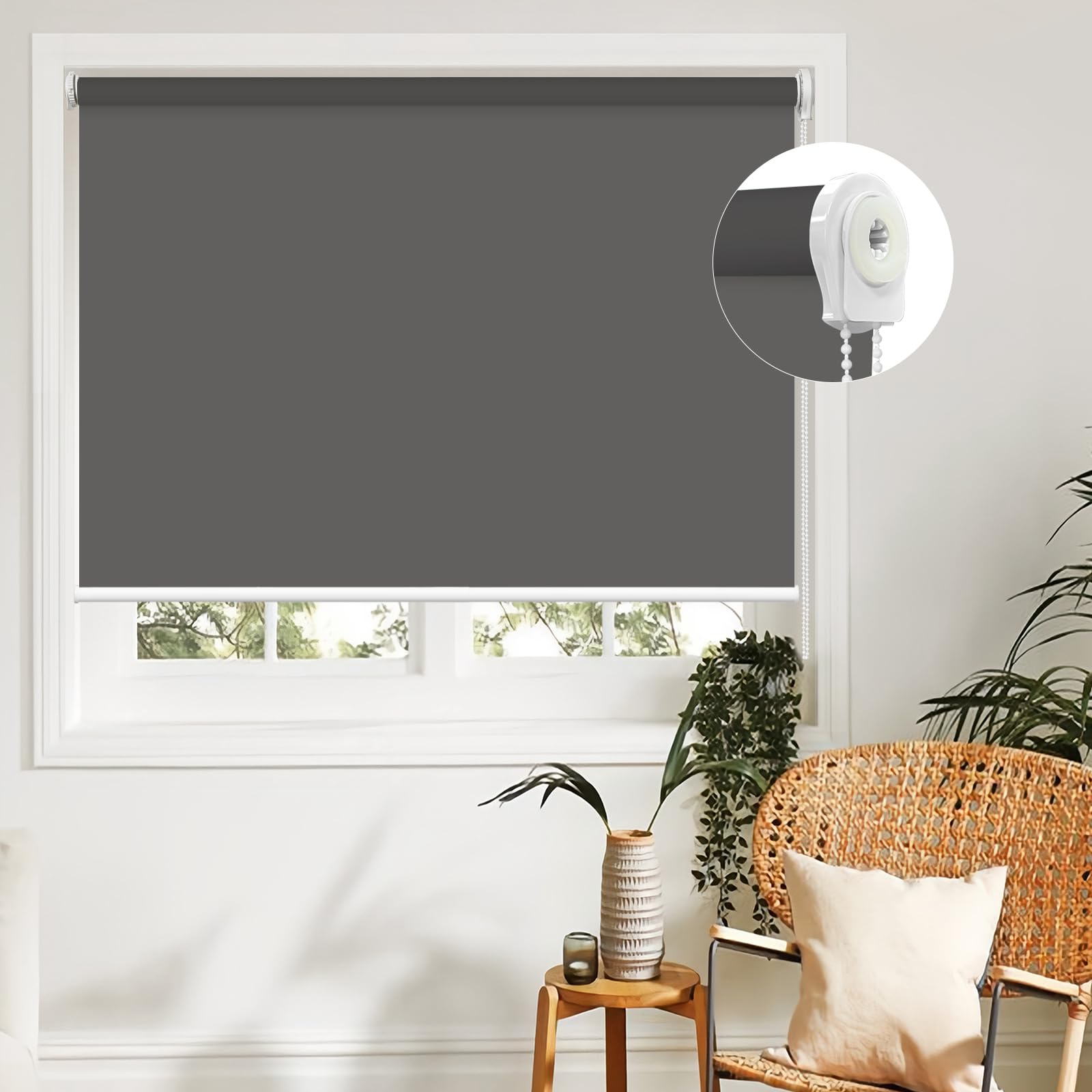 Amazon｜HOCRISSON ロールスクリーン つっぱり式 ロールカーテン 1級